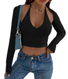 HALTER SHRUG TOP SET