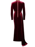 BURGUNDY VELVET GOWN