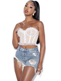 MISSY WHITE LACE TOP