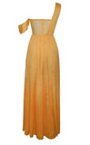 ORANGE SILK MAXI DRESS