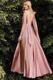 A LINE SOFT SATIN GOWN