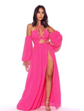 HOT PINK MAXI DRESS