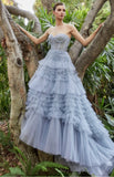 CORSET PRINCESS TULLE RUFFLE BALL GOWN