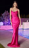 FITTED SATIN SLIP GOWN