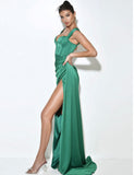 EMERALD SWEETHEART SATIN GOWN