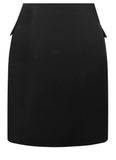 BLACK ASYMMETRICAL MINI SKIRT