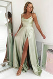 CINDERELLA SAGE SATIN GOWN