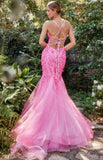 CHROMATIC 3D FLORAL MERMAID GOWN