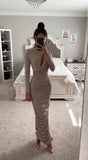 PAYTON METALLIC JERSEY CUT OUT MAXI DRESS