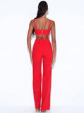 CUT OUT STRAPPY JUMPSUIT