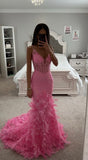 FEATHER MERMAID GOWN