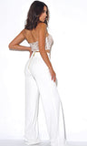 WHITE FLARE TROUSERS