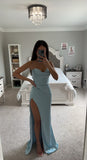 LIGHT BLUE CORSET GOWN