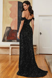 VELVET SEQUIN FITTED GOWN