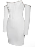 ANNIKA CRYSTAL TRIM DRESS