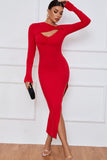 CUT OUT ASYMMETRICAL MIDI DRESS