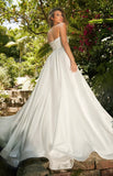 SATIN STRAPLESS BRIDAL BALL GOWN