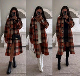 PLAID LONG SHACKET