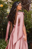 A LINE SOFT SATIN GOWN