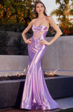 SATIN CORSET FITTED GOWN