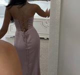 MAUVE CORSET GOWN