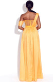 ORANGE SILK MAXI DRESS