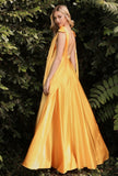 A LINE SOFT SATIN GOWN