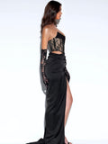 CASSIE LACE SATIN CORSET GOWN