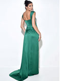 EMERALD SWEETHEART SATIN GOWN