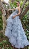 CORSET PRINCESS TULLE RUFFLE BALL GOWN