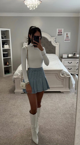 DENIM TENNIS SKIRT