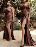 MAHOGANY SATIN GOWN