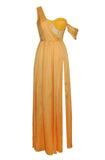 ORANGE SILK MAXI DRESS