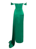 EMERALD SWEETHEART SATIN GOWN