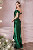 EMERALD SATIN GOWN