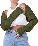 RIBBED SHOULDER SHRUG