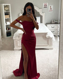 BURGUNDY SATIN GOWN