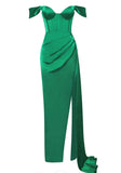 EMERALD SWEETHEART SATIN GOWN