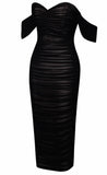 ERIN RUCHED MIDI DRESS