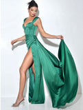 EMERALD SWEETHEART SATIN GOWN