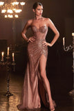 STRAPLESS GLITTER GOWN