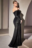 SEQUIN OFF SHOULDER LONG SLEEVE GOWN