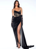 CASSIE LACE SATIN CORSET GOWN